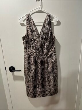 Banana Republic 100% Silk Animal Print Dress – Size 6 – Fully Lined
